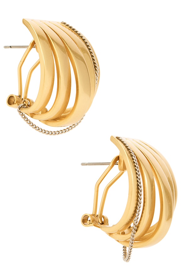 view 2 of 3 Allegra Earring in Worn Gold