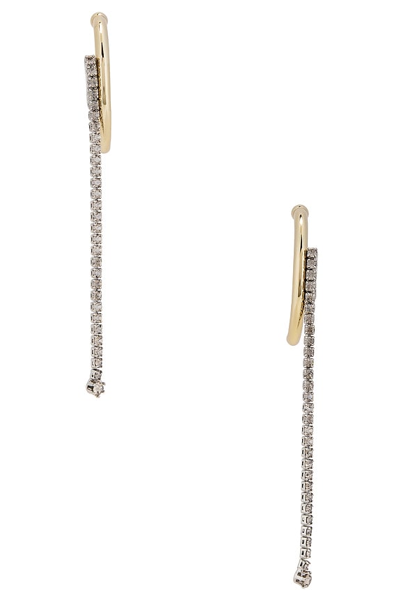 view 2 of 2 Melissa Earrings in Gold, Silver, & Crystal