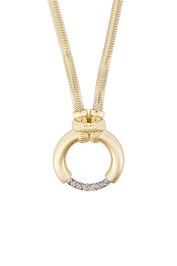 view 2 of 4 Kelsey Necklace in Gold, Silver, & Crystal