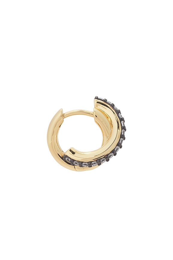 view 2 of 3 Jude Hoop Earring in Gold, Gunmetal, & Crystal