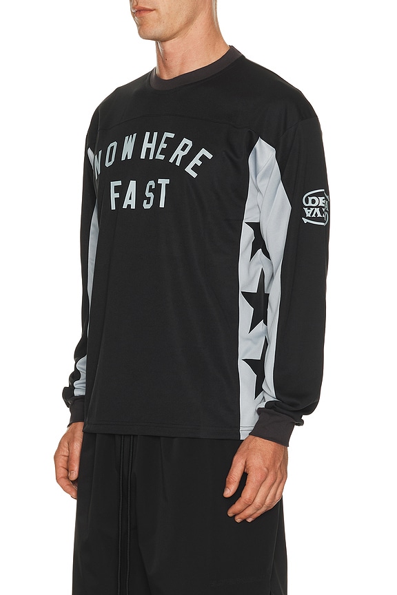 view 2 of 5 Static Long Sleeve Mesh Jersey in Black