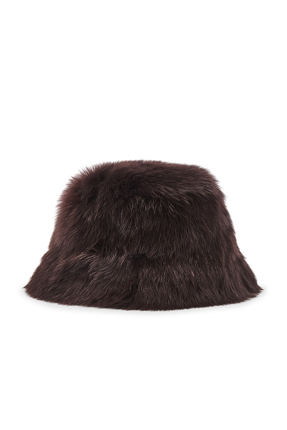 view 2 of 3 Margot Fur Hat in Vintage Brown