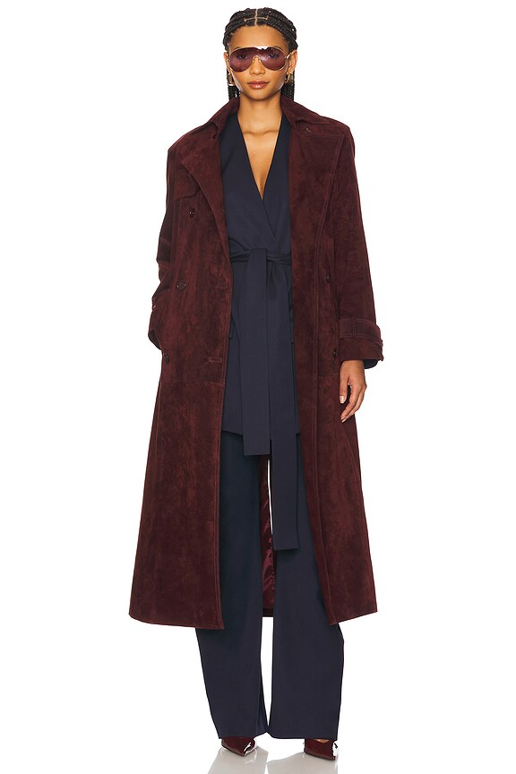 view 2 of 4 Corrin Coat in Burgundy