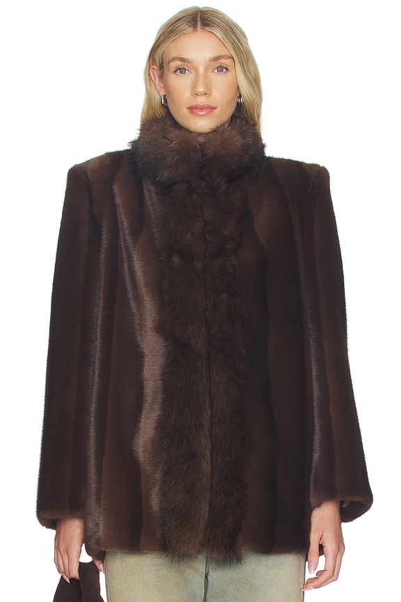 view 2 of 5 Sienna Coat in Chestnut