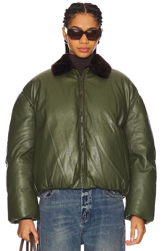 view 2 of 5 Philly Leather Puffer in Green