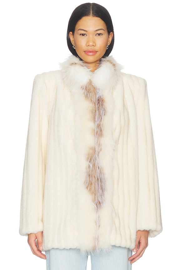 view 2 of 5 Sienna Fur Jacket in Cream
