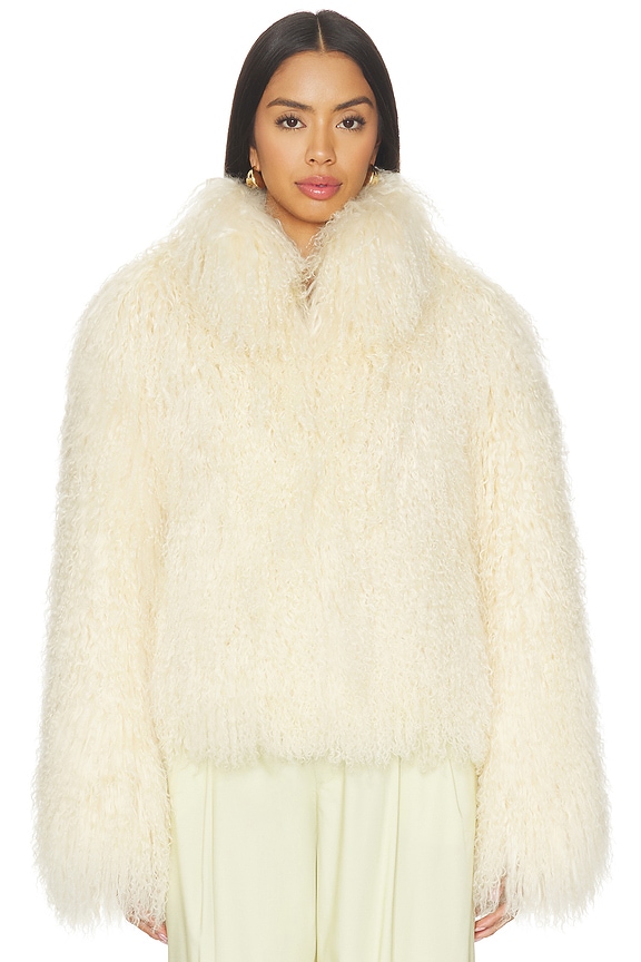 view 2 of 5 Rochelle Fur Jacket in Cream