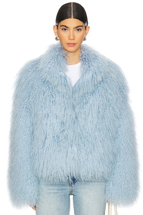 view 2 of 5 Rochelle Fur Jacket in Sky