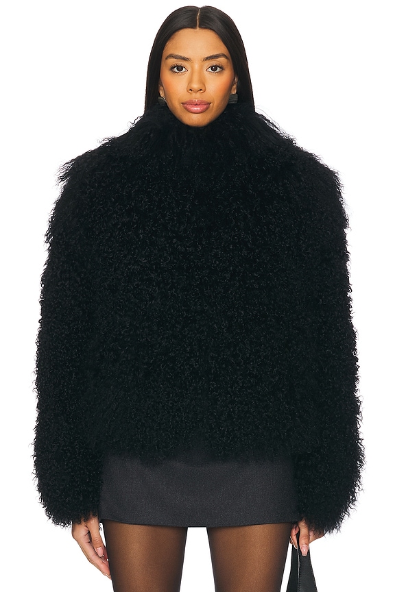 view 1 of 4 Rochelle Fur Jacket in Black