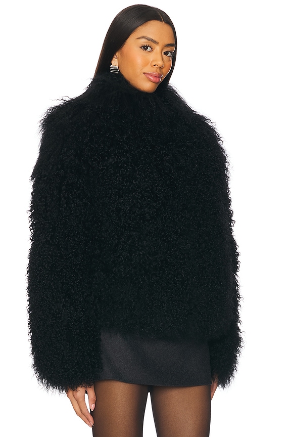 view 2 of 4 Rochelle Fur Jacket in Black
