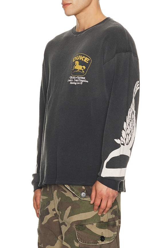 view 2 of 5 DR3 Sponsors Waffle Long Sleeve Tee in Vintage Black