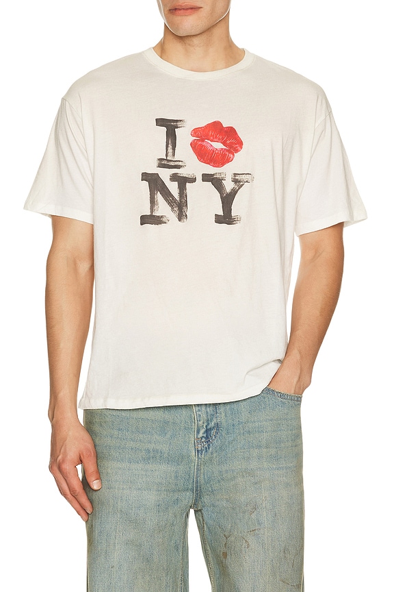 view 1 of 4 I Kiss NY T-Shirt in Vintage White