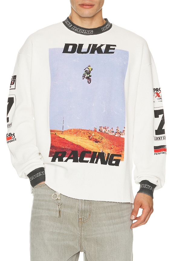 view 1 of 5 Motorcross Waffle Long Sleeve Tee in Vintage White
