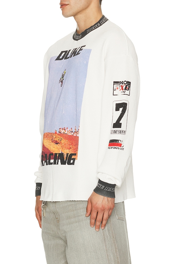 view 2 of 5 Motorcross Waffle Long Sleeve Tee in Vintage White