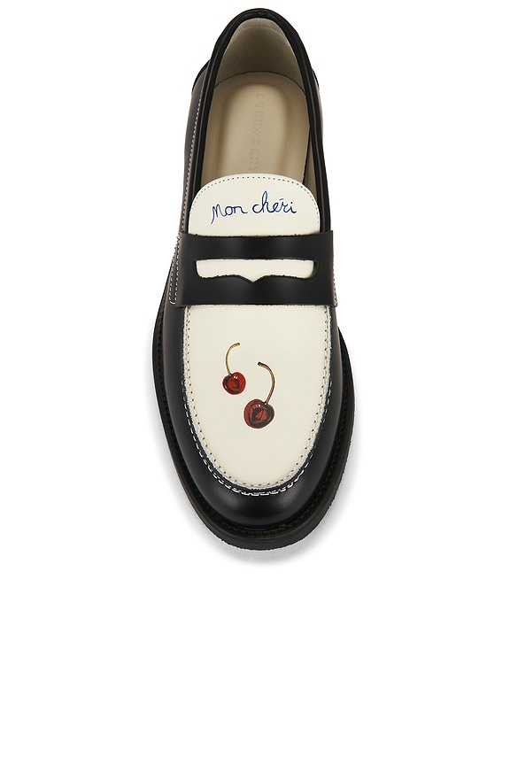 view 1 of 5 Wilde Cherry Penny Loafer in Black & White