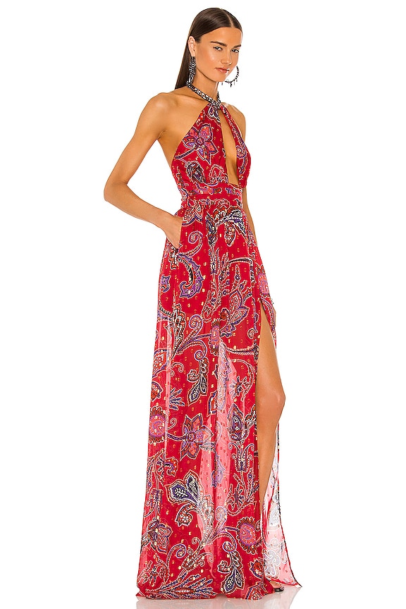 view 2 of 4 JIMI マキシドレス in Red Paisley