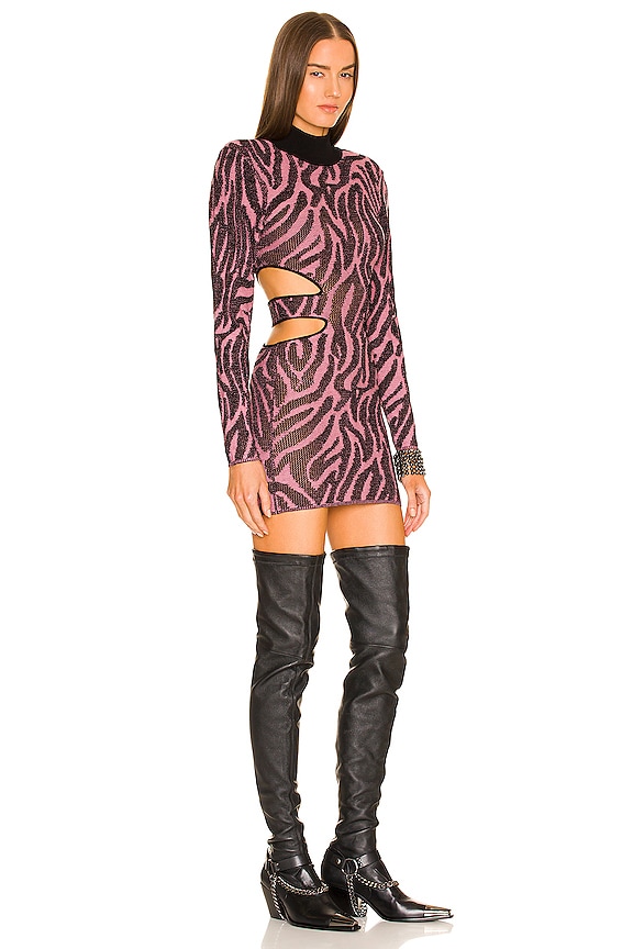 view 2 of 3 Jett Jacquard Dress in Animal Jacquard