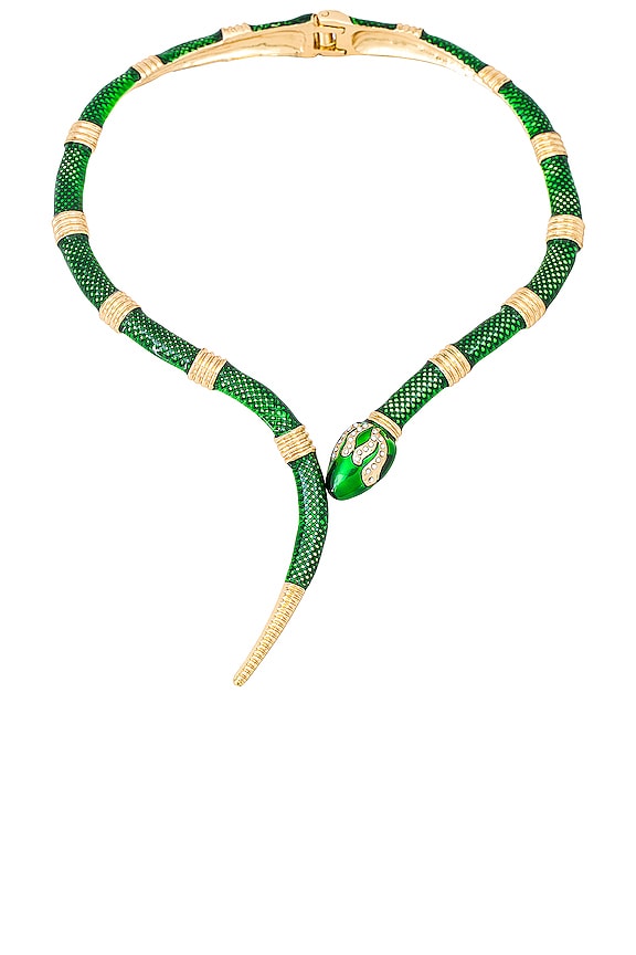 view 1 of 2 Winona Snake Necklace in Green