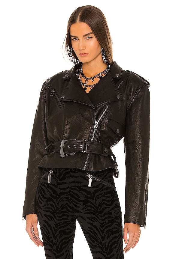 view 2 of 5 CHAQUETA CUERO IGGY in Black