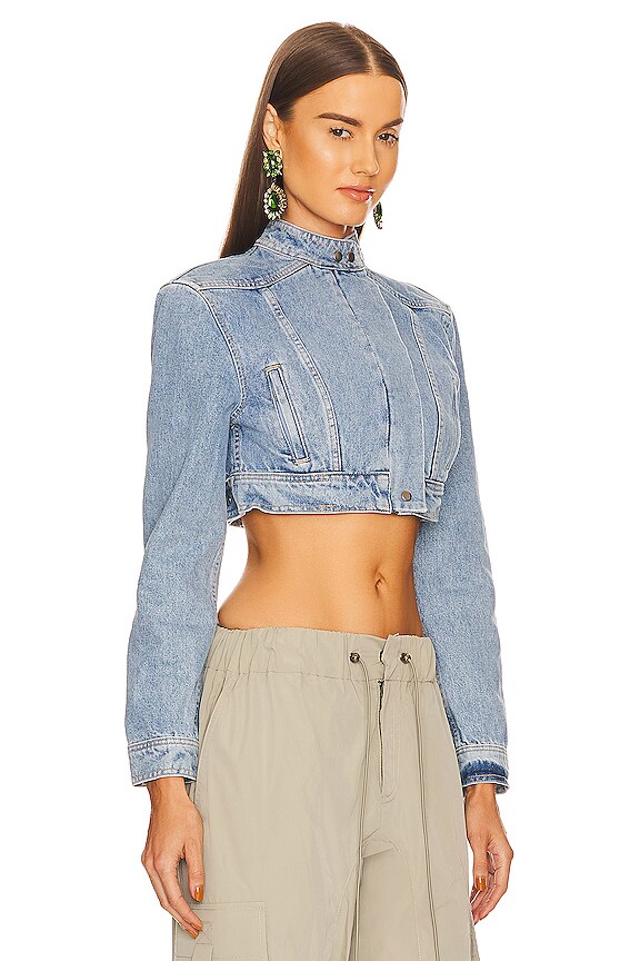 view 2 of 4 Brooks Cropped Jacket in Washed Indigo