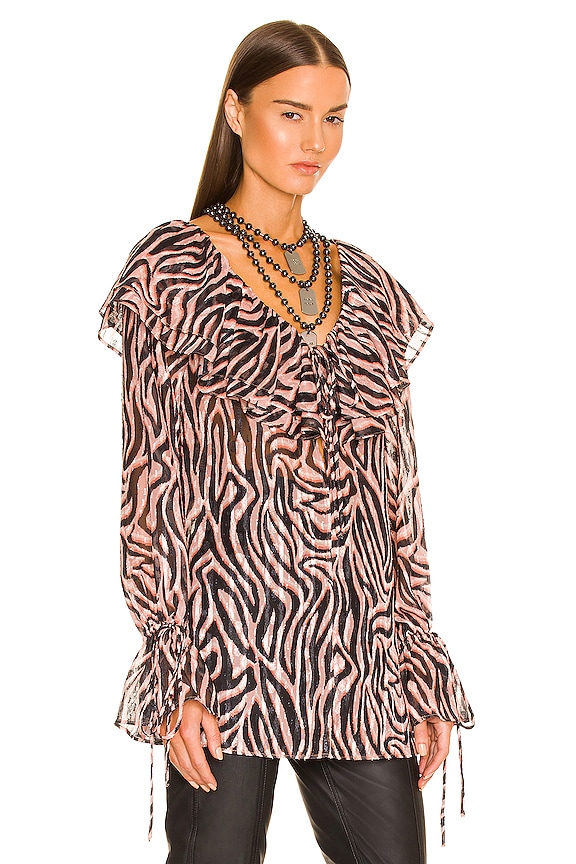 view 2 of 5 Lana Blouse in Natural Zebra