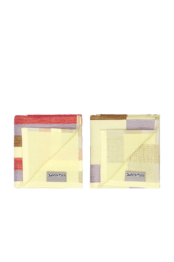 view 2 of 4 Soup Dish Towels 2-pack in Purple & Yellow