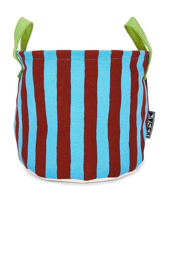 view 2 of 4 Quilt Canvas Storage Bin in Yellow & Red