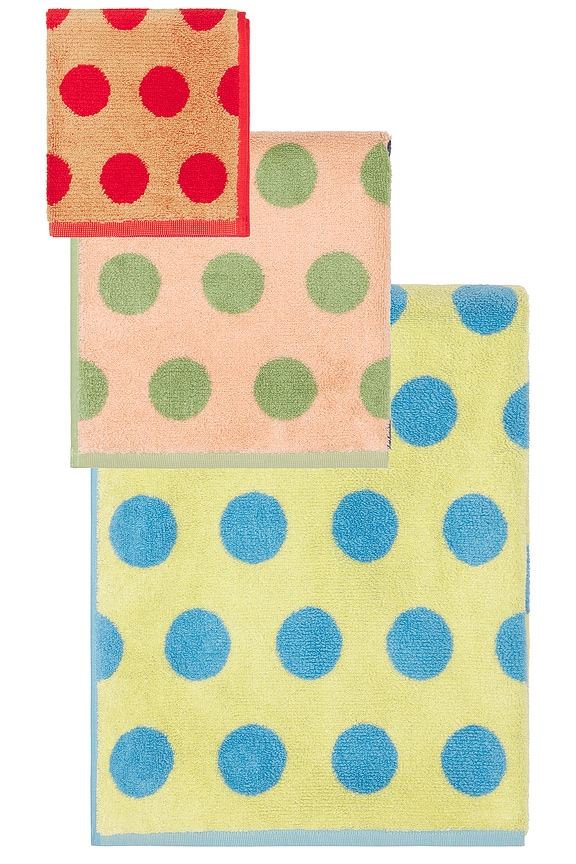 view 1 of 4 Dot Towels Set Of 3 in Multi