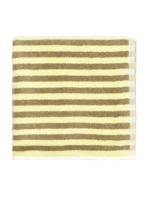 view 2 of 4 Dragonfly Stripe Hand Towel in Turquoise & Sand