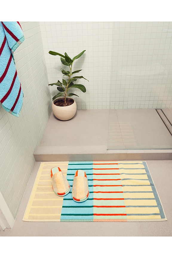 view 2 of 3 Bathmat in Concrete Stripe