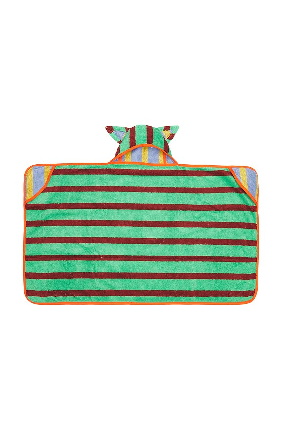 view 2 of 3 Nicolas Stripe Baby Hooded Towel in 