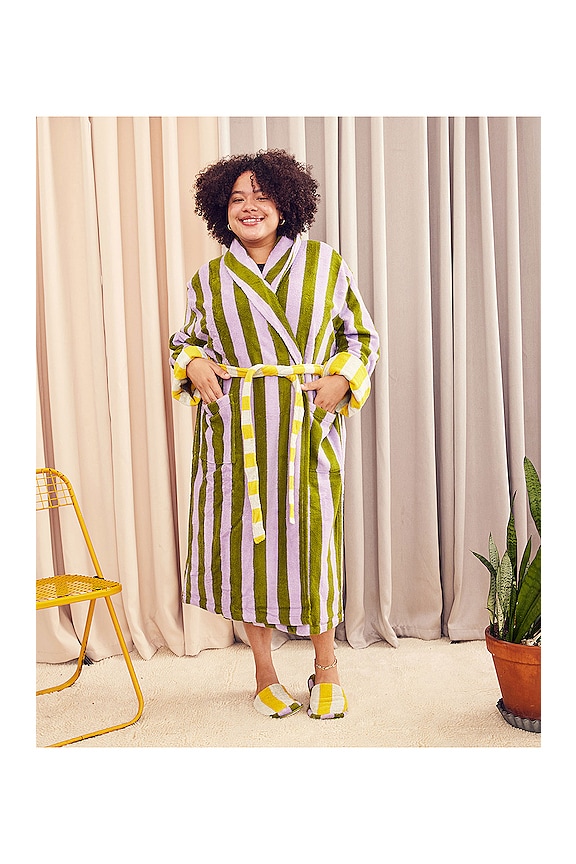 view 2 of 6 Sea Stripe Bathrobe in Sea Stripe