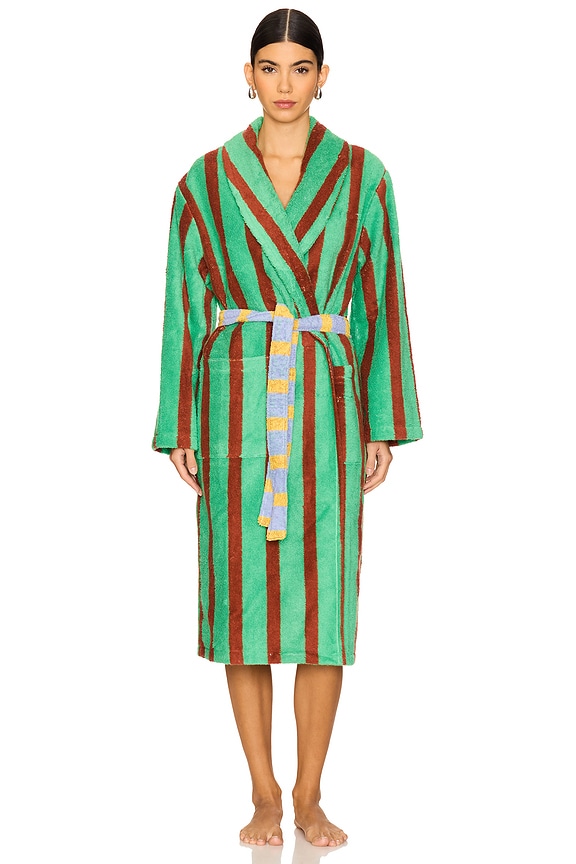 view 2 of 8 Stripe Bathrobe in Nicolas