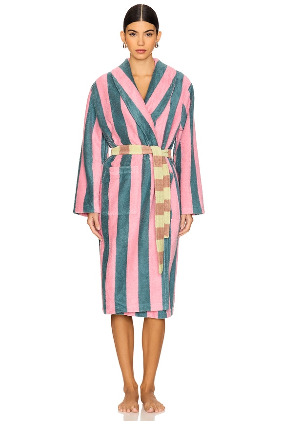 view 2 of 8 Stripe Bathrobe in Martine