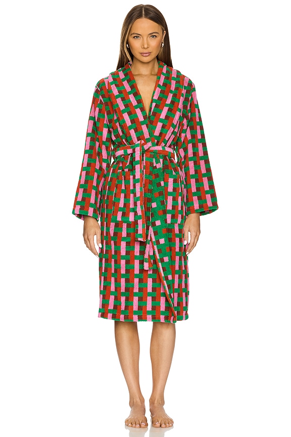 view 2 of 10 БАННЫЙ ХАЛАТ RED WEAVE BATHROBE in Red Weave