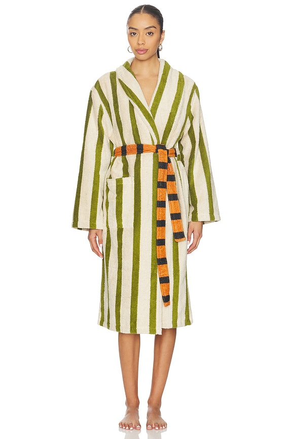 view 1 of 10 Stripe Bathrobe in Juniper