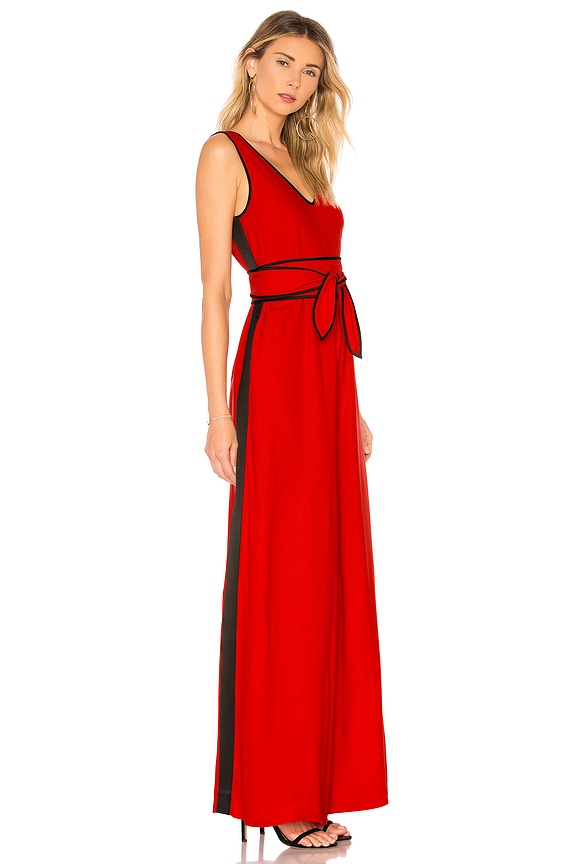 view 2 of 3 Wide Leg Belted Jumpsuit in Poppy & Black
