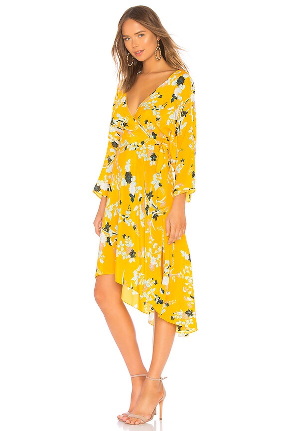 view 2 of 3 Asymmetrical Hem Dress in Walden Marigold