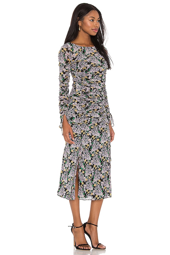 view 2 of 3 Corinne Dress in Bali Flower Small Black