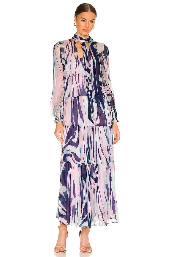 view 1 of 3 VESTIDO MARQUIS in Tie Dye Zebra Medium Indigo