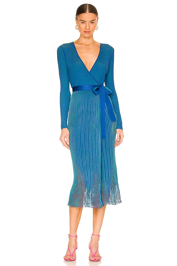 Diane von Furstenberg Dara Dress in Ocean Blue | REVOLVE