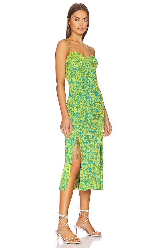 view 2 of 3 VESTIDO LESTER in Bella Palm Signature Turquoise