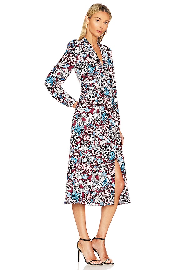 view 2 of 3 Erica Midi Dress in Floral Patch & Wine Pink