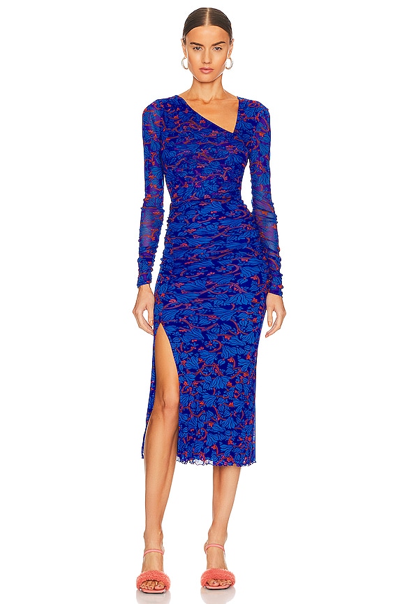 view 1 of 3 VESTIDO MIDI EDYNA in Petite Floral & Deep Blue