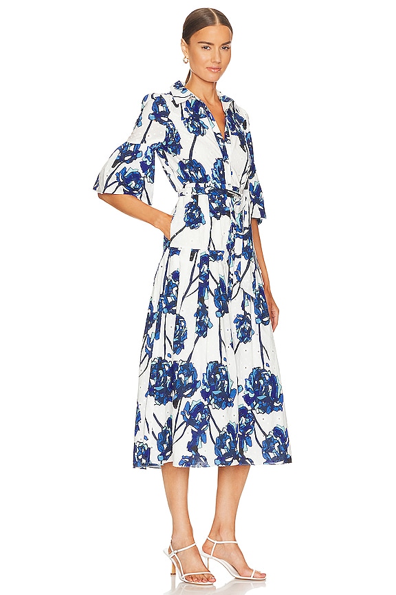 view 2 of 3 Aveena Dress in Watercolor Floral Large Ivory