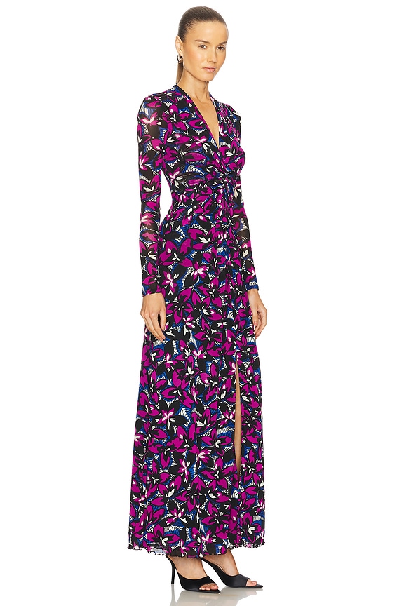 view 2 of 3 Kassia Dress in Fishnet Floral Purl Blush
