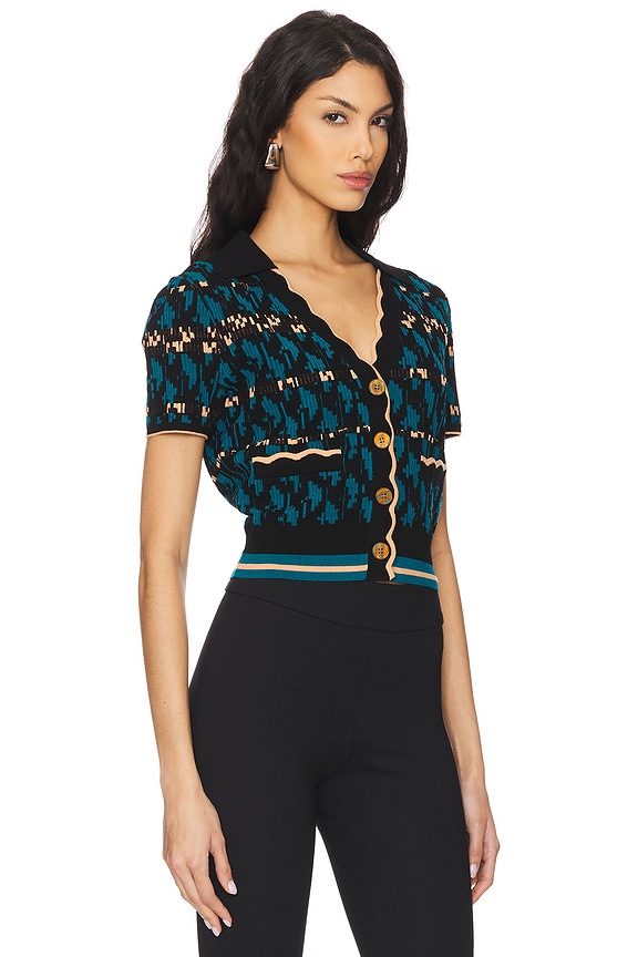 view 2 of 4 PULL LUCINE in Vintage Stripe Teal