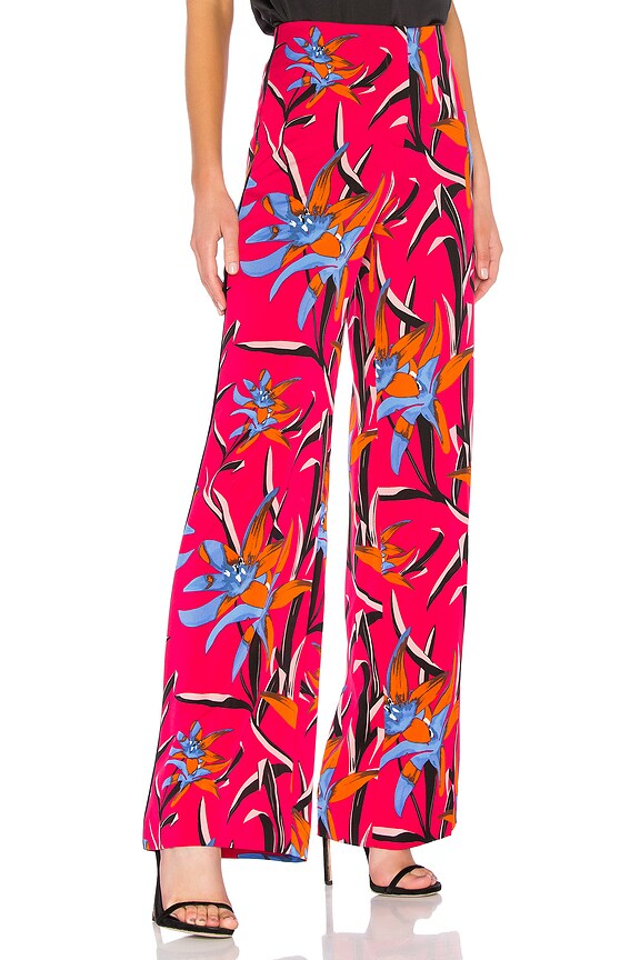 view 2 of 4 Wide Leg Pant in Harlow Magenta & Alexander Navy
