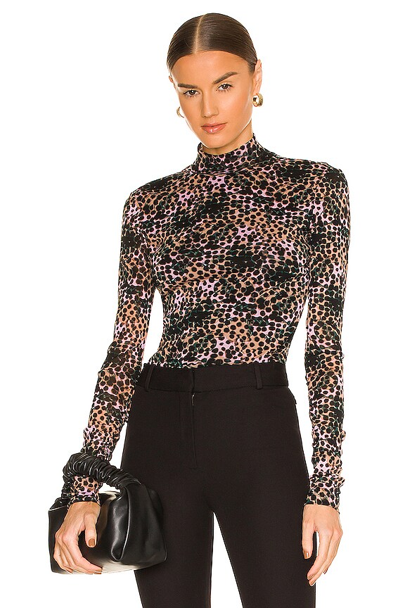 view 1 of 4 Double Layer Remy Top in Ink Dots Small Lavender Pink