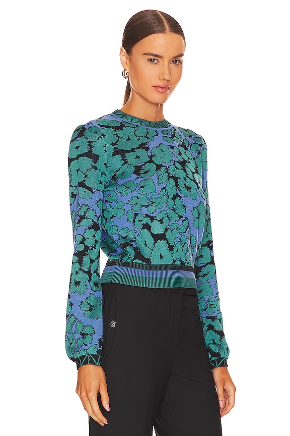 view 2 of 4 Nellis Top in Wave Leopard Blue